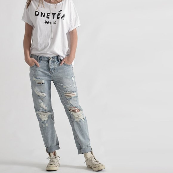 One Teaspoon Denim - One Teaspoon Blue Hart Awesome Baggies Size 29